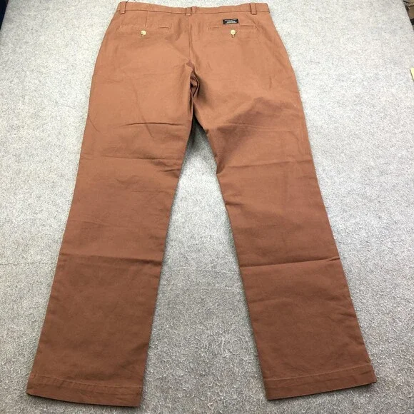 Banana Republic Pants Mens 35x34 Brown Aiden Chino Straight Leg Canvas Casual - Picture 5 of 10